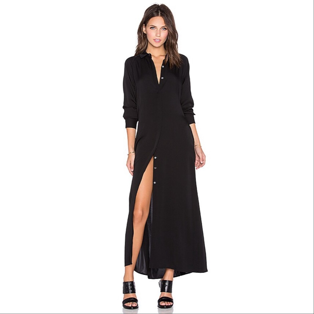 Theory ‘Scenta’ silk maxi dress